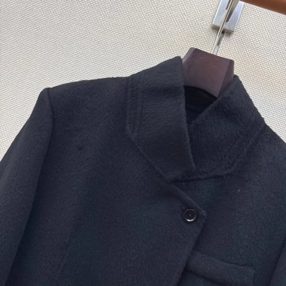 Loro Piana Двухстороннее шерстяное пальто с лацканами — Фото 4