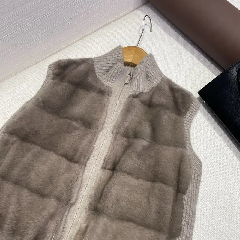 Loro Piana Жилетка кашеміру з норковым хутром — Фото 2