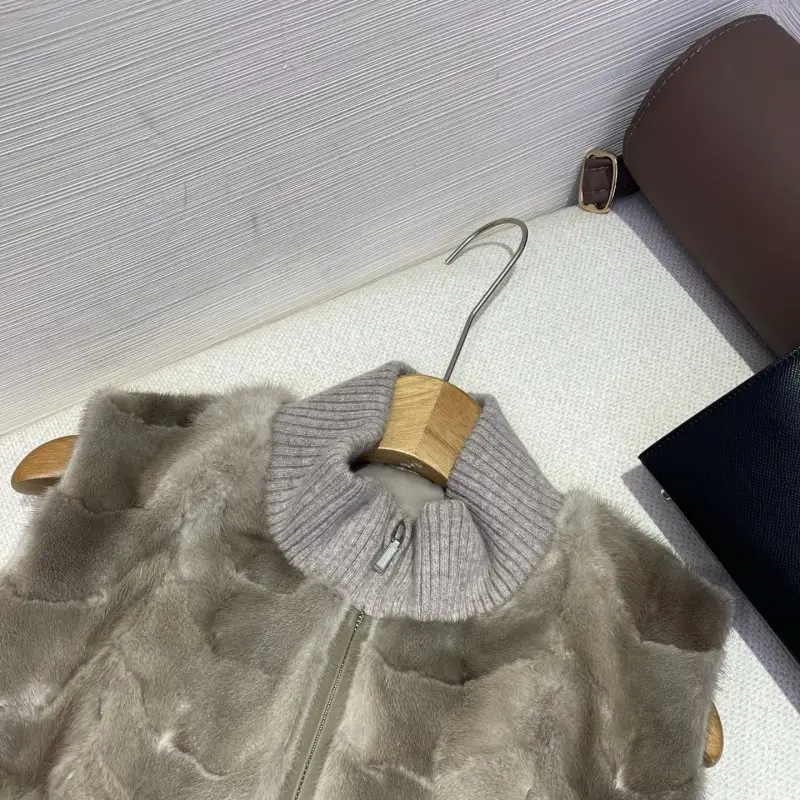 Loro Piana Жилетка кашеміру з норковым хутром — Фото 3