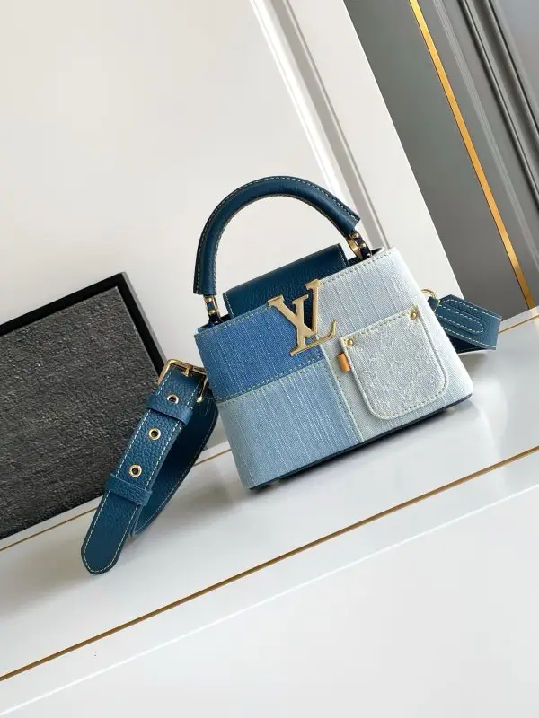 Louis Vuitton — Сумка Capucines BB Denim 21 см джинсовая