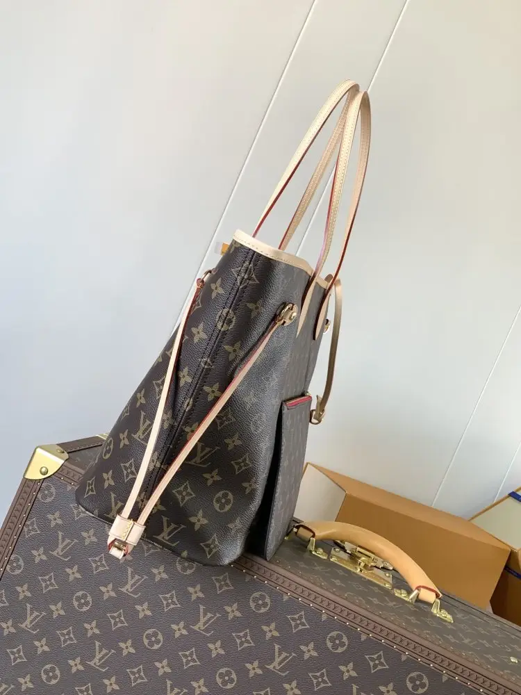 Louis Vuitton Сумка тоут Neverfull 31 см з канваса Damier Ebene — Фото 2