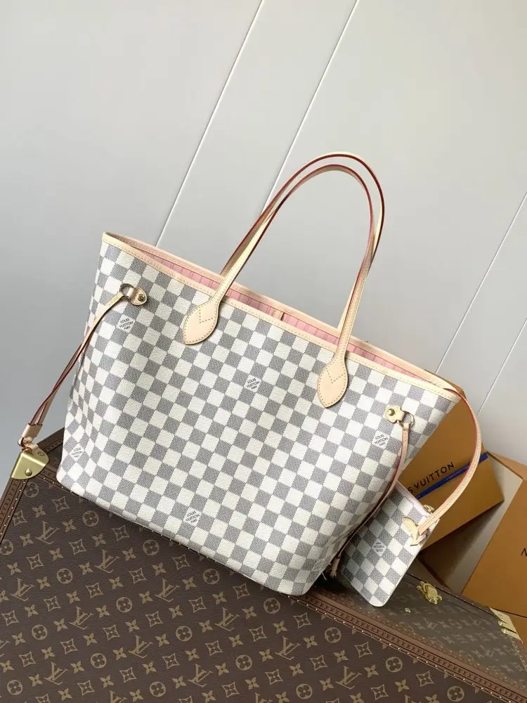 Louis Vuitton Сумка тоут Neverfull 31 см з канваса Damier Ebene — Фото 3