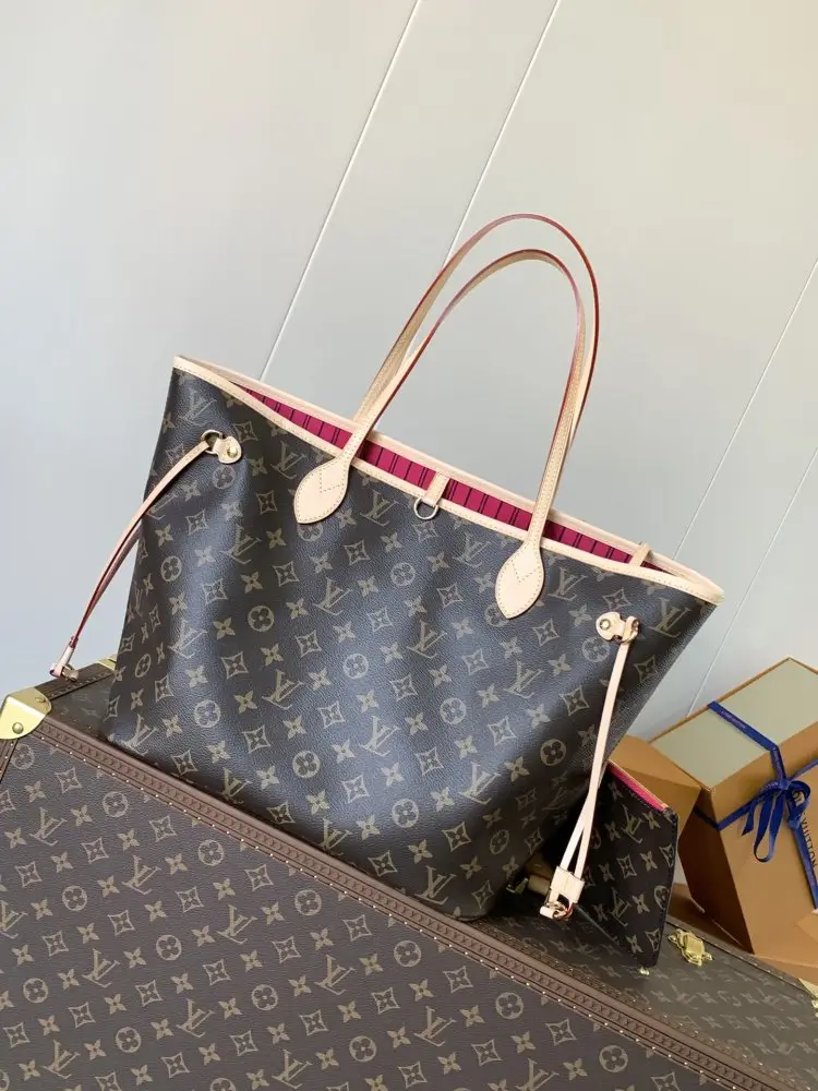 Louis Vuitton Сумка тоут Neverfull 31 см з канваса Damier Ebene — Фото 3