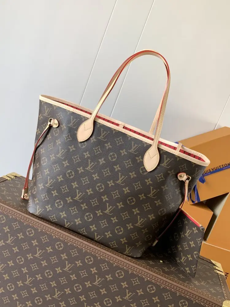 Louis Vuitton Сумка тоут Neverfull 31 см з канваса Damier Ebene — Фото 4