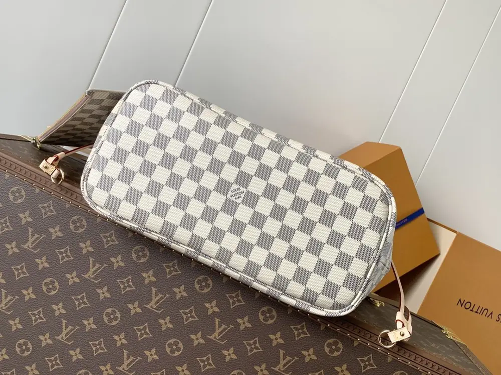 Louis Vuitton Сумка тоут Neverfull 31 см з канваса Damier Ebene — Фото 4