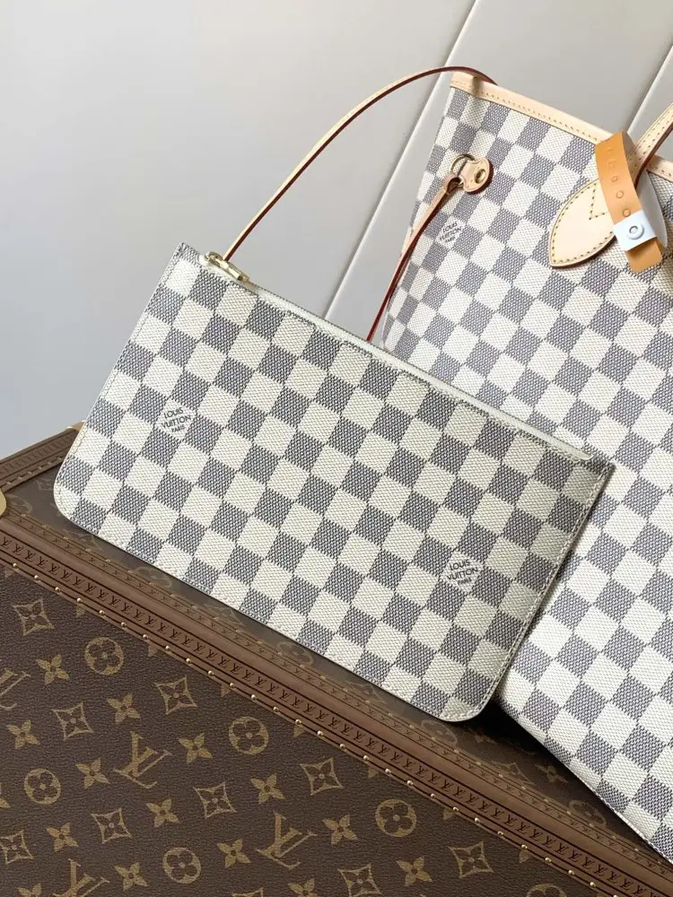 Louis Vuitton Сумка тоут Neverfull 31 см з канваса Damier Ebene — Фото 4