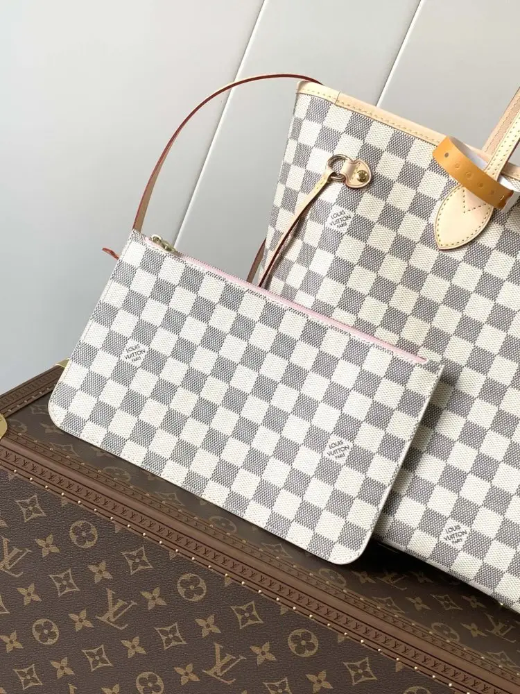Louis Vuitton Сумка тоут Neverfull 31 см з канваса Damier Ebene — Фото 5