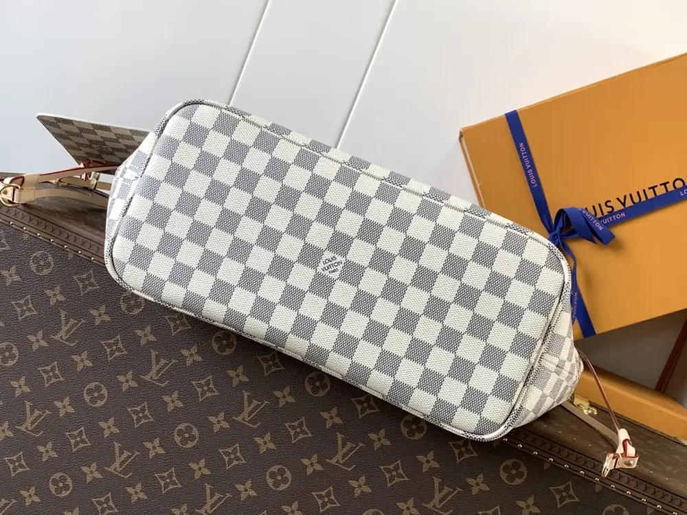 Louis Vuitton Сумка тоут Neverfull 31 см з канваса Damier Ebene — Фото 5