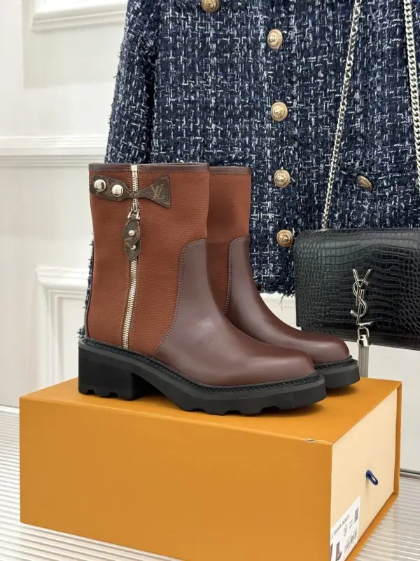 Louis Vuitton — Черевики на товстої підошві з бічний блискавкою
