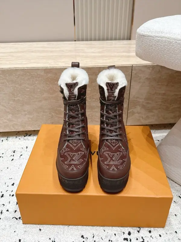 Louis Vuitton Черевики жіночі на хутрі — Фото 2