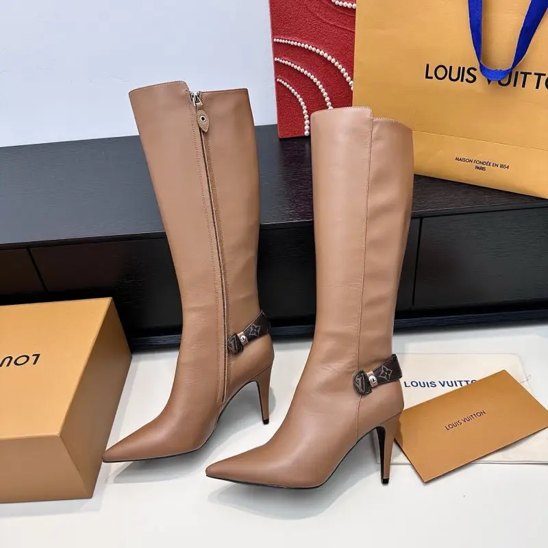 Louis Vuitton Високі чоботи шкіряні чоботи на підборах — Фото 2
