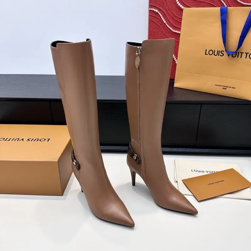 Louis Vuitton Високі чоботи шкіряні чоботи на підборах — Фото 3