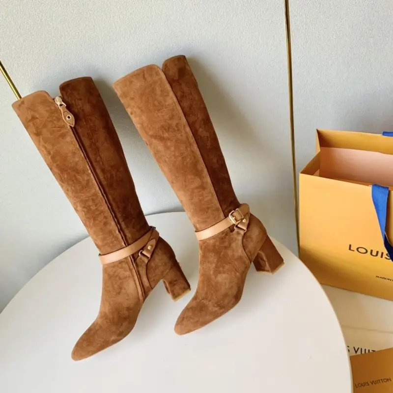 Louis Vuitton Високі чоботи шкіряні чоботи на підборах — Фото 4