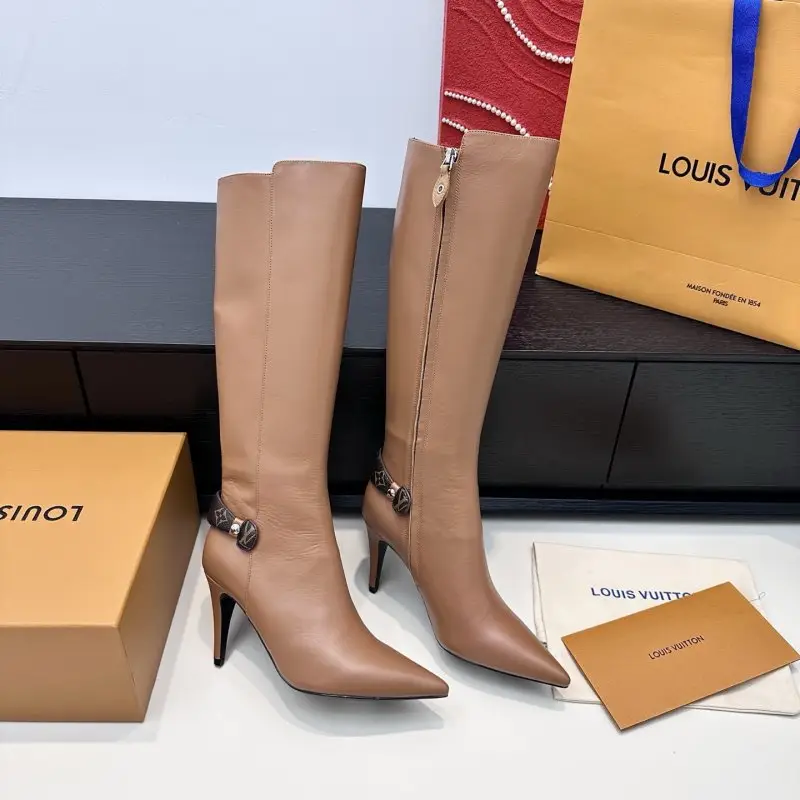 Louis Vuitton Високі чоботи шкіряні чоботи на підборах — Фото 4