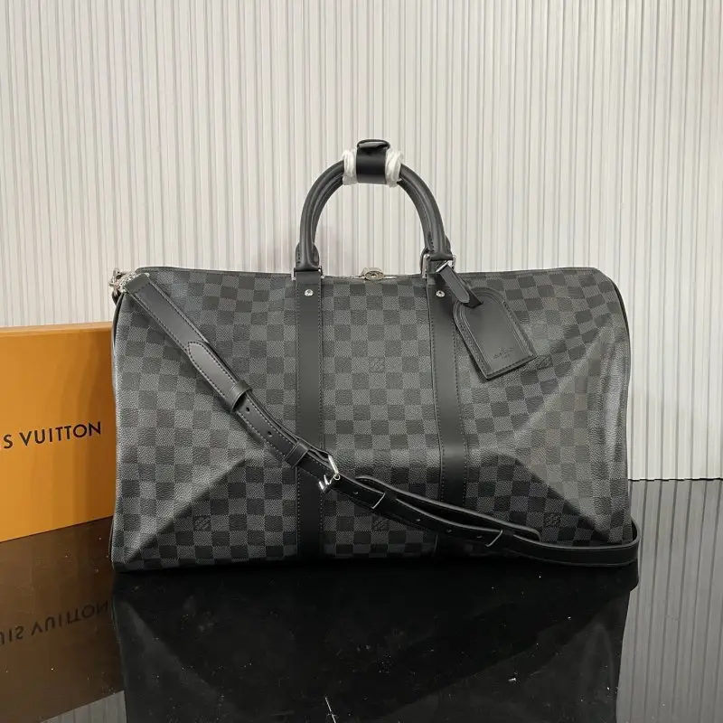 Louis Vuitton — Дорожняя сумка Keepall 45 из канваса Damier Graphite