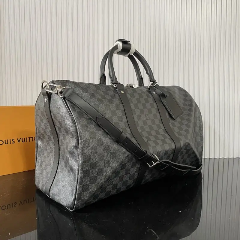 Louis Vuitton Дорожні сумка Keepall 45 з канваса Damier Graphite — Фото 2