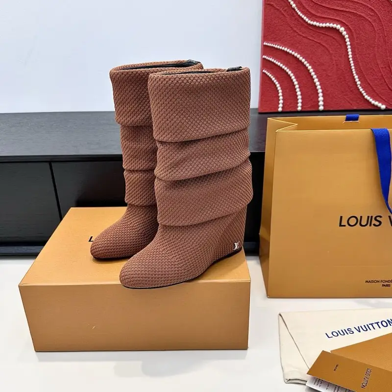 Louis Vuitton Вязаные ботинки на танкетке — Фото 2