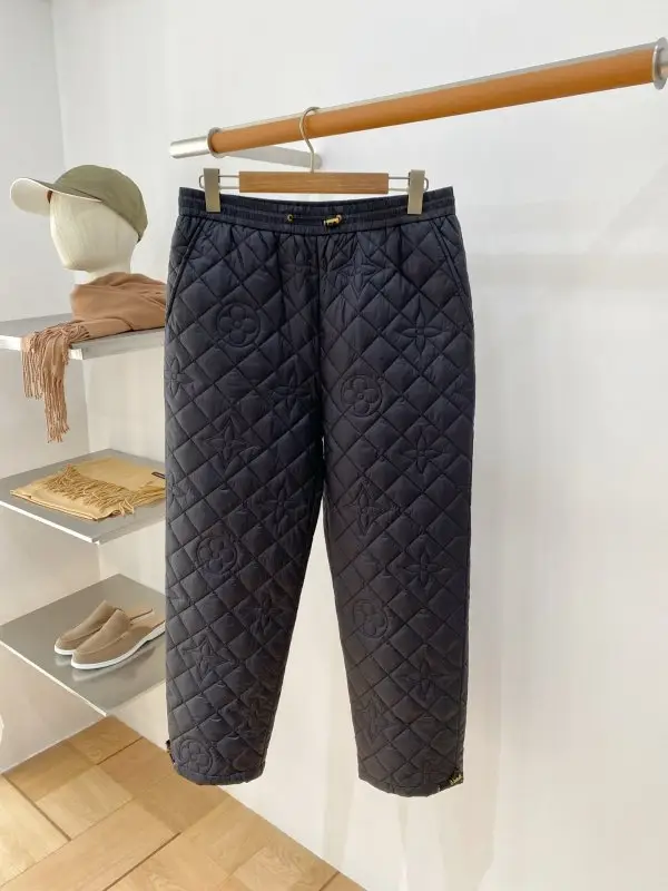 Louis Vuitton — Quilted pants on feathers winter
