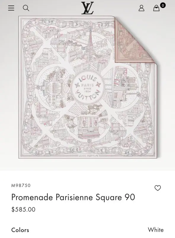 Louis Vuitton Shawl silk 90x90 cm — Photo 2