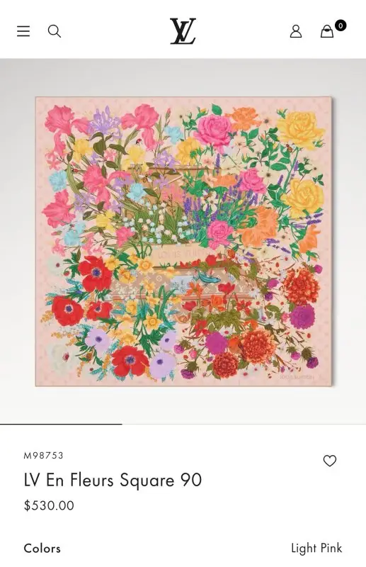 Louis Vuitton Шаль шовкова 90x90 см — Фото 2