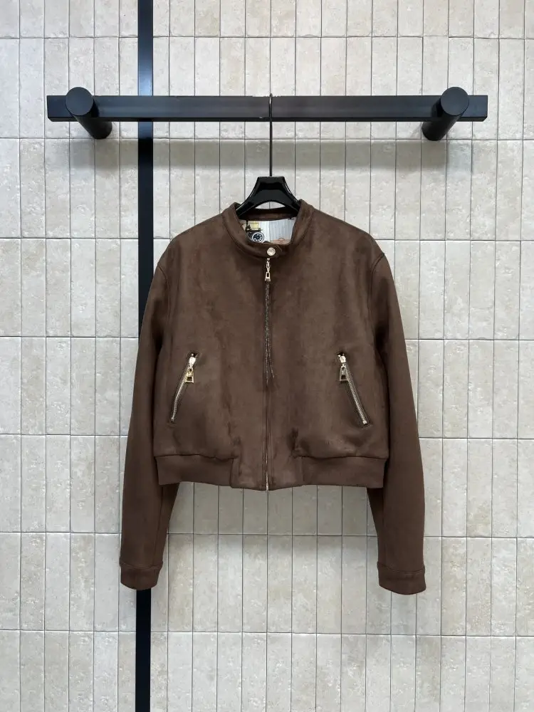 Louis Vuitton — Short suede jacket from collar-reception