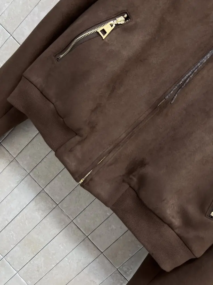 Louis Vuitton Коротка замшева куртка з коміром-стійкою — Фото 3