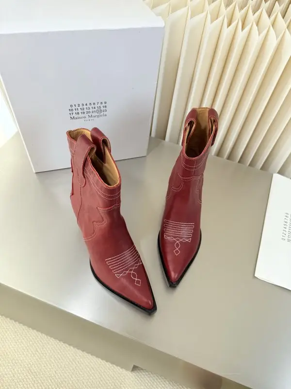 Maison Margiela MM6 Ботильоны MM6 Retro с острым носком и танкеткой — Фото 4