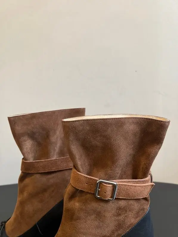 Maison Margiela MM6 Ботильоны Tabi с разрезным носком на танкетке — Фото 5