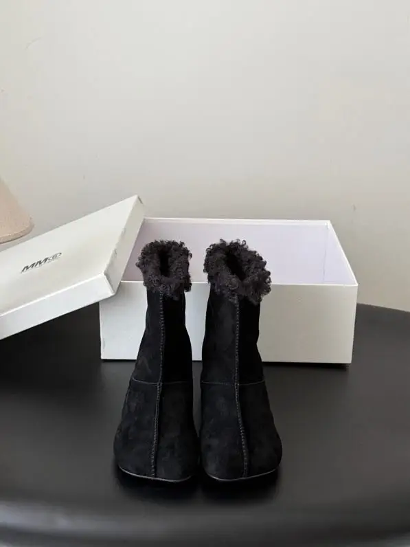 Maison Margiela MM6 Черевики Tabi шкіряні на хутрі — Фото 4