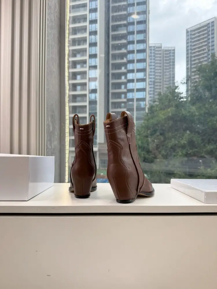 Maison Margiela MM6 Ковбойські чоботи MM6 з роздільним носком — Фото 4