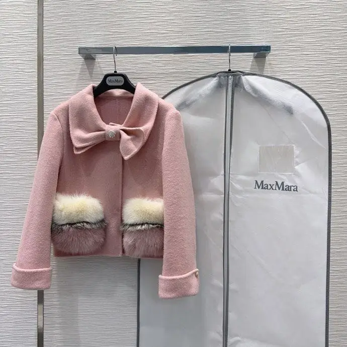 Max Mara — Двостороннє кашемірове пальто з хутром лисиці