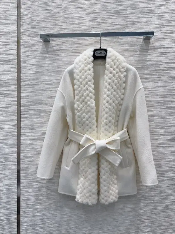Max Mara Двостороннє кашемірове пальто з норковым хутром — Фото 2