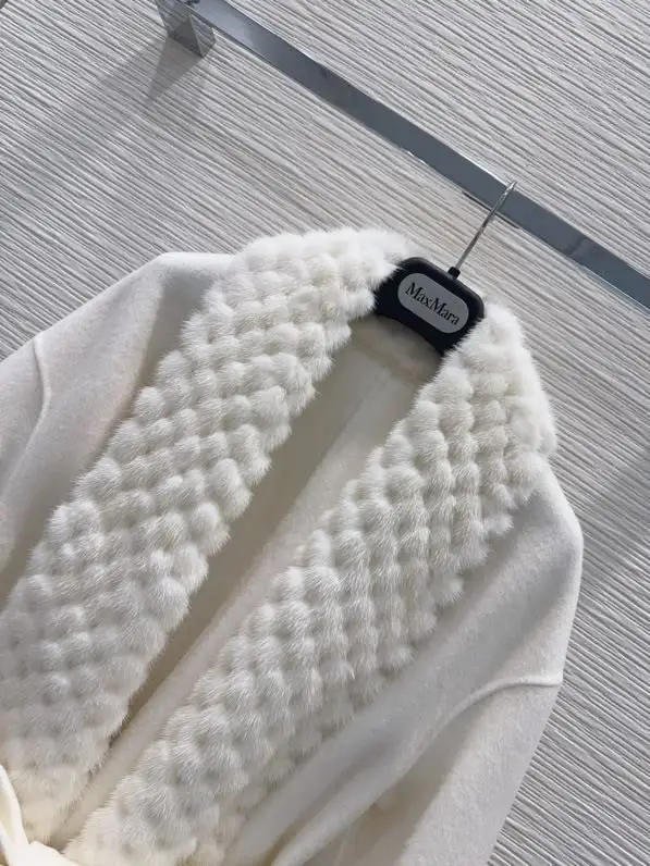 Max Mara Двостороннє кашемірове пальто з норковым хутром — Фото 3