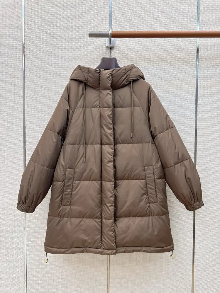 Max Mara — Пухова куртка середньої довжини з капюшоном