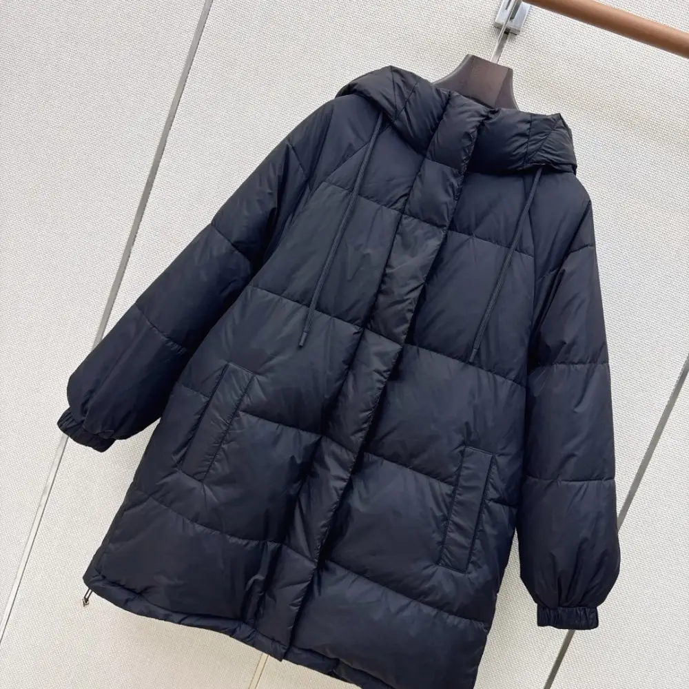 Max Mara Пуховая куртка средней длины с капюшоном — Фото 2