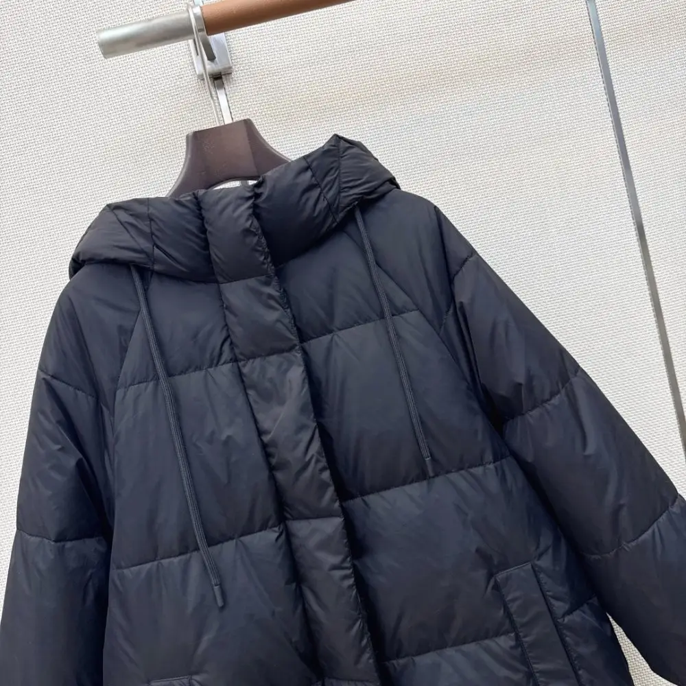 Max Mara Пуховая куртка средней длины с капюшоном — Фото 3