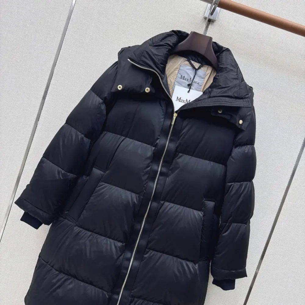 Max Mara Пухова куртка середньої довжини з капюшоном — Фото 3