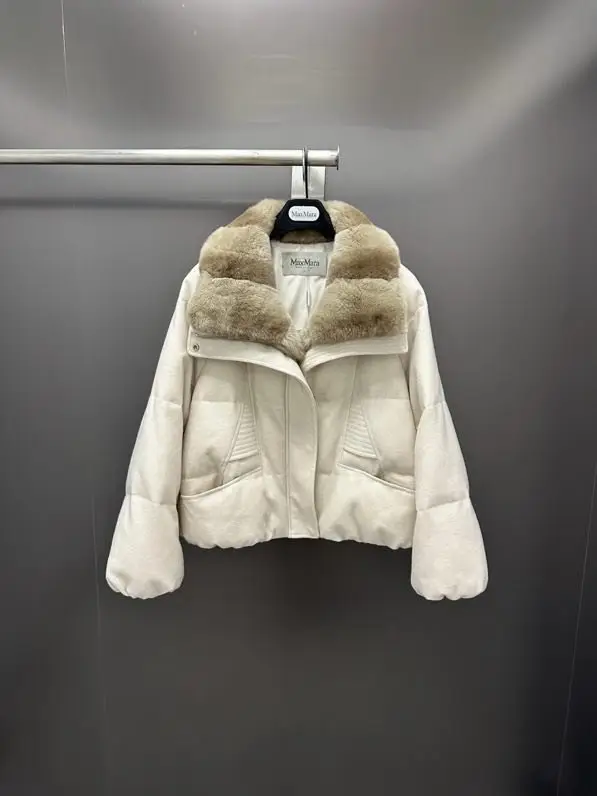 Max Mara — Куртка кашемировая на пуху с кроличьем мехом