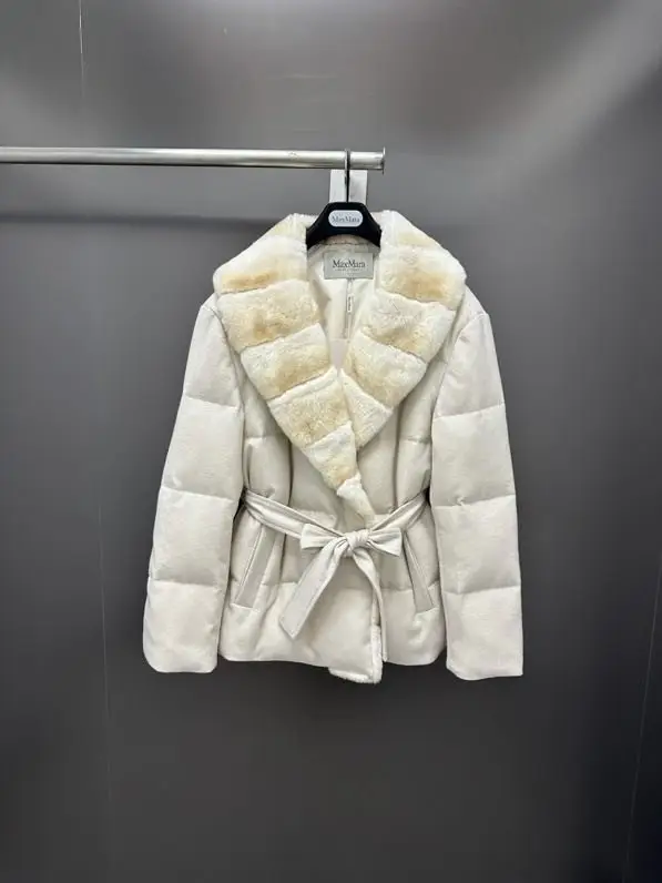 Max Mara — Куртка кашемировая на пуху с кроличьем мехом