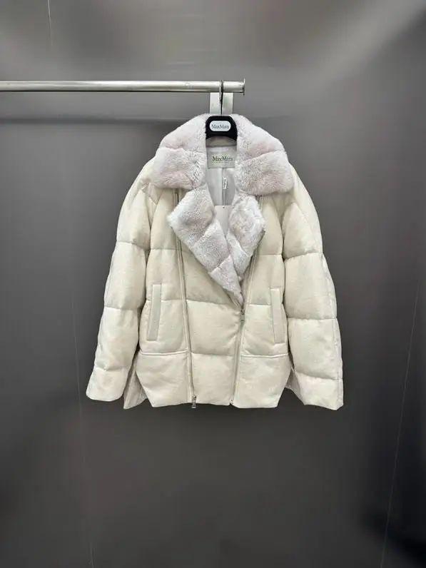 Max Mara — Куртка кашемировая на пуху с кроличьем мехом