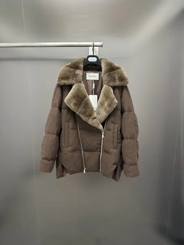 Max Mara — Куртка кашемировая на пуху с кроличьем мехом
