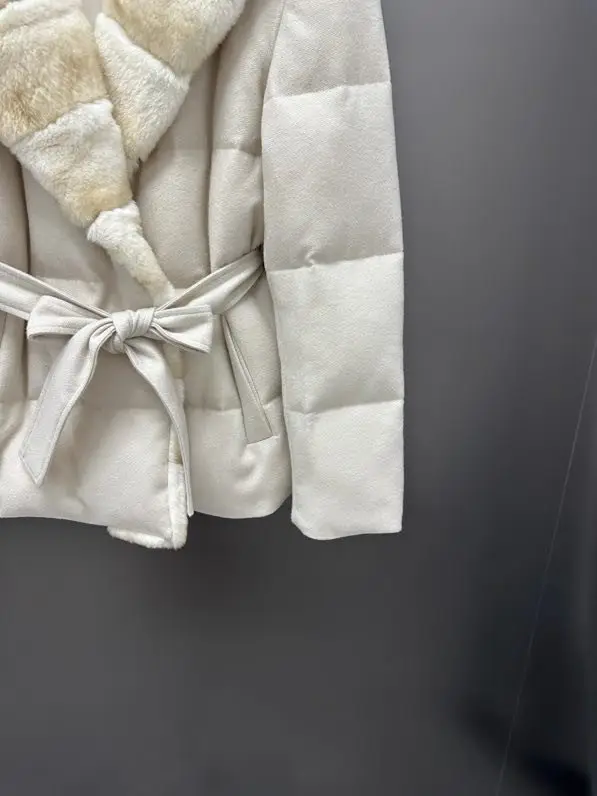 Max Mara Куртка кашеміру на пуху з кролячому хутром — Фото 5