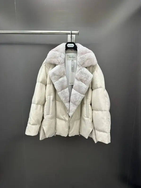 Max Mara Куртка кашемировая на пуху с кроличьем мехом — Фото 5