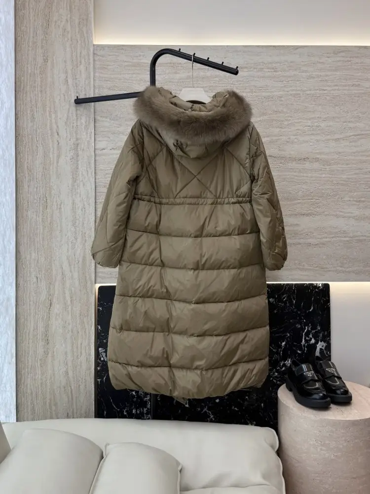 Max Mara Куртка пуховик з коміром з лисячого хутра — Фото 2