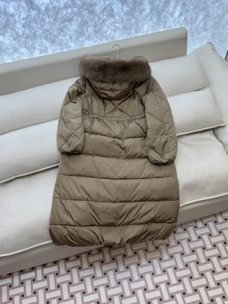 Max Mara Куртка пуховик з коміром з лисячого хутра — Фото 5
