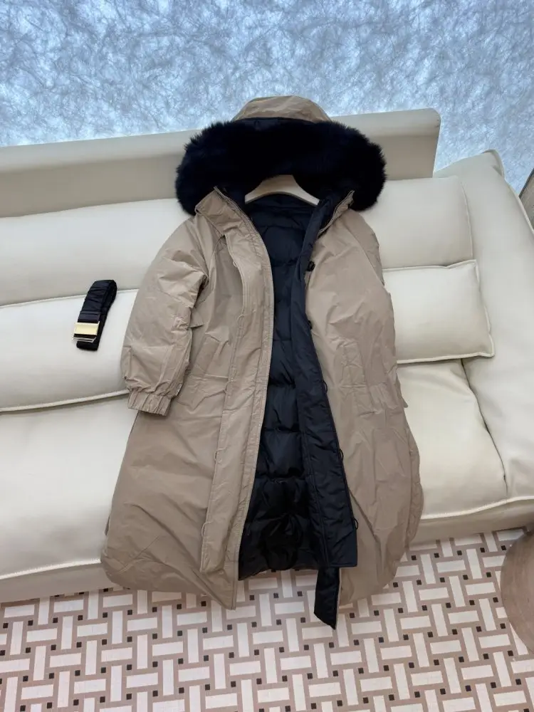 Max Mara Куртка пуховик з коміром з лисячого хутра — Фото 5