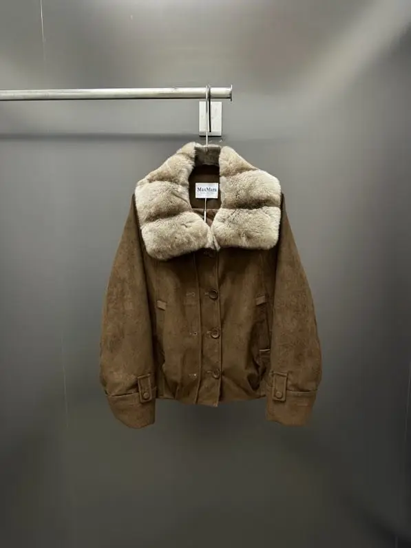Max Mara — Куртка замшева з хутром кролика