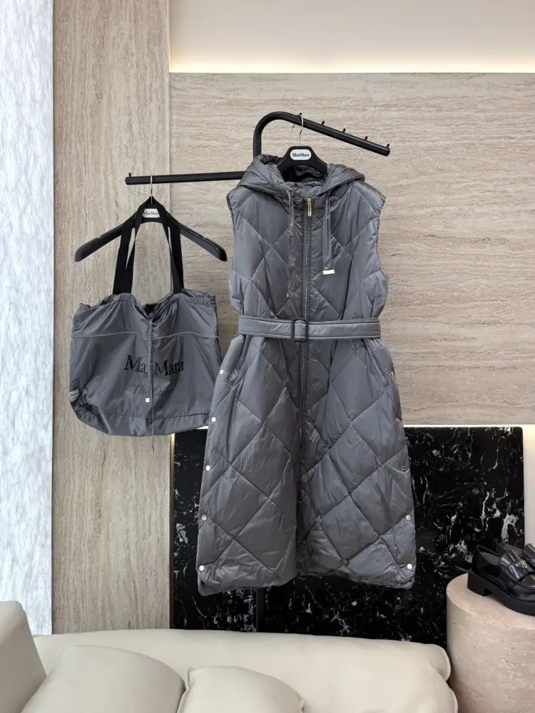 Max Mara — Куртка без рукавів Max Diamond Pattern на пуху жіноча