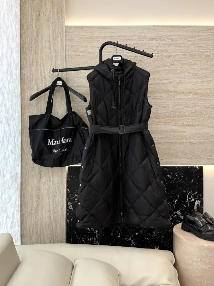 Max Mara — Куртка без рукавів Max Diamond Pattern на пуху жіноча