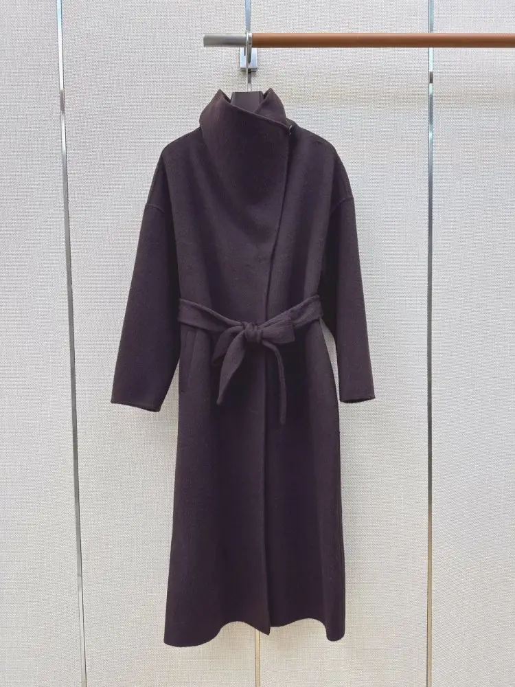 Max Mara — Длинное двустороннее шерстяное пальто с широкими лацканами